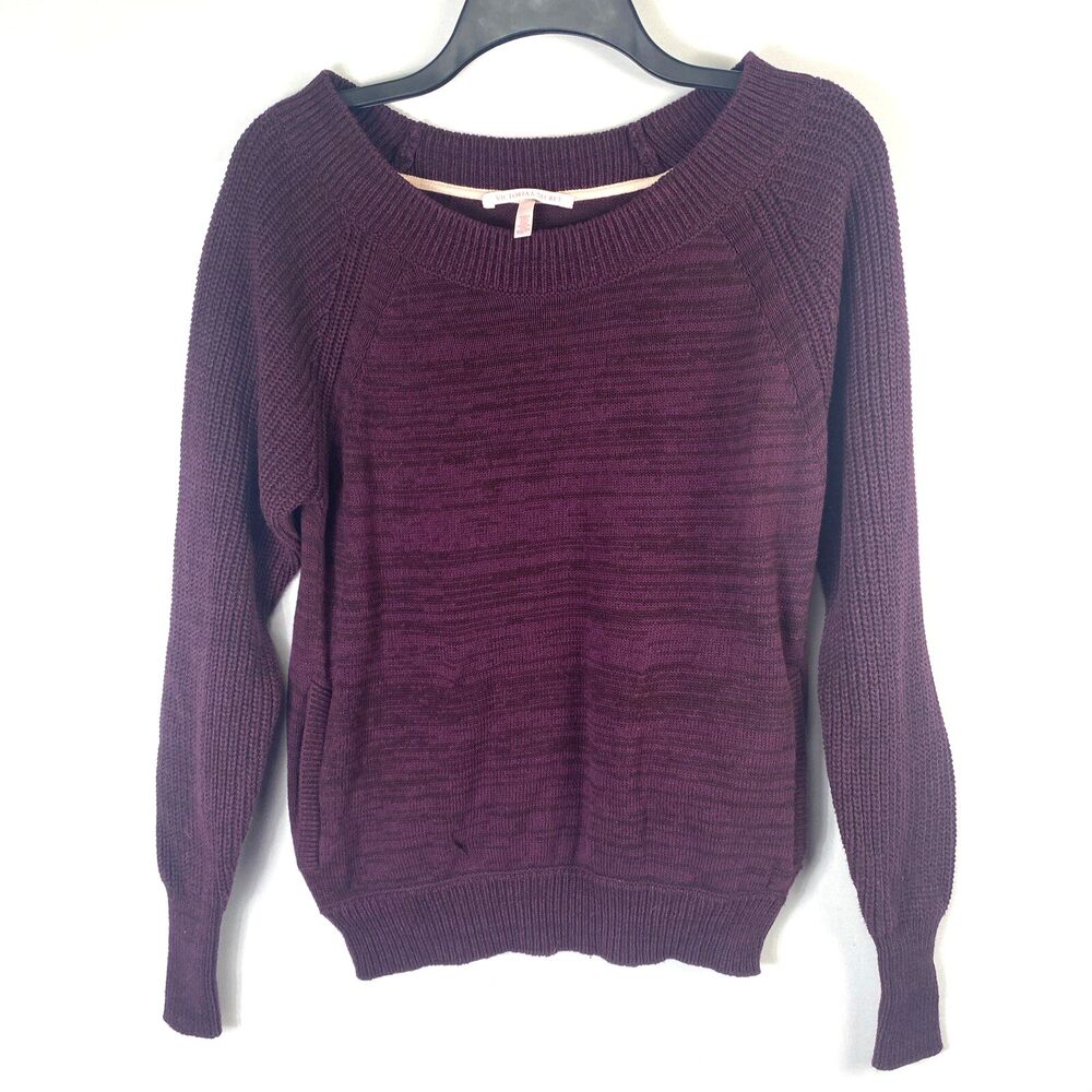 Victoria's Secret Sweater Womens Size XS Heather Purple Long Sleeve Crew Neck